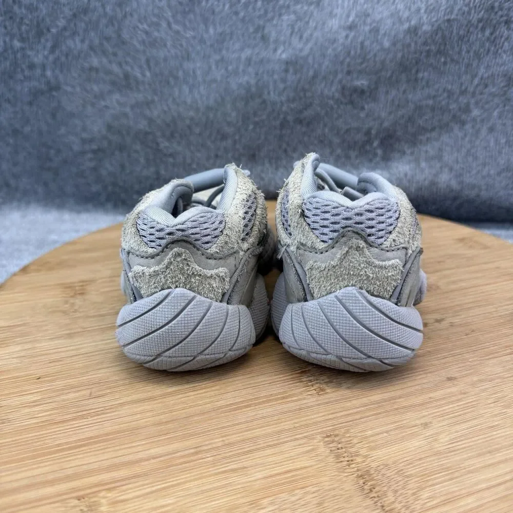 Adidas Yeezy 500 Shoes Boys Size 9K Gray Suede Mesh Athletic Sneakers ID2441